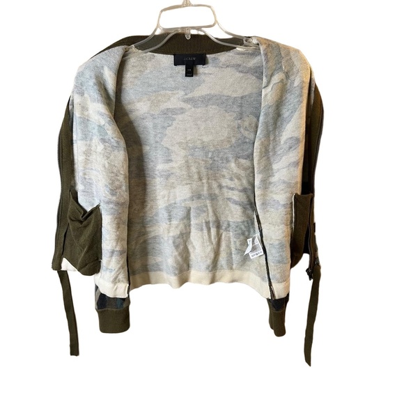 J.Crew J3879 Camouflage Zip Ribbed Womens Jacket Size XXS - Picture 10 of 11
